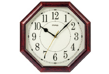 木目調電波掛け時計